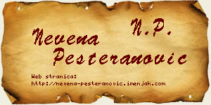 Nevena Pešteranović vizit kartica